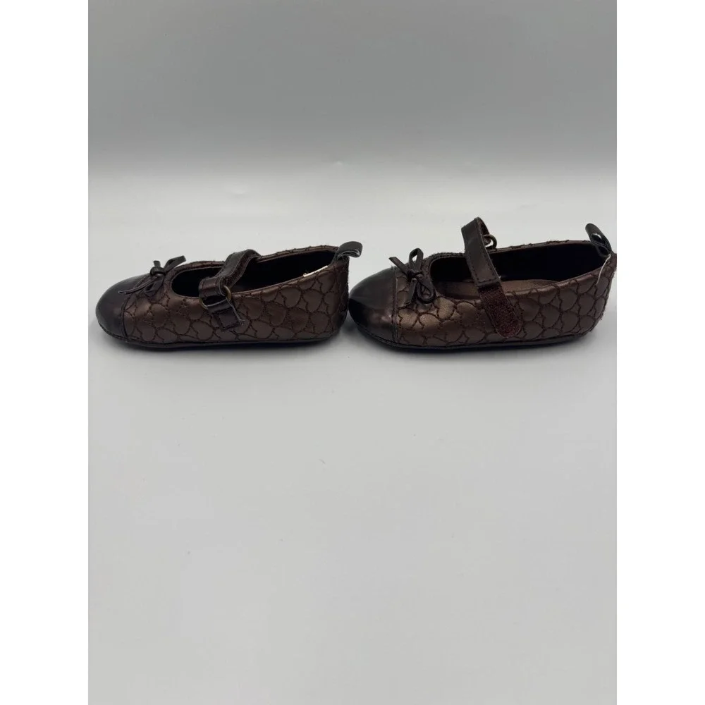 Koala Baby Shiny Brown Baby Girls' Mary Jane's Size 3 New